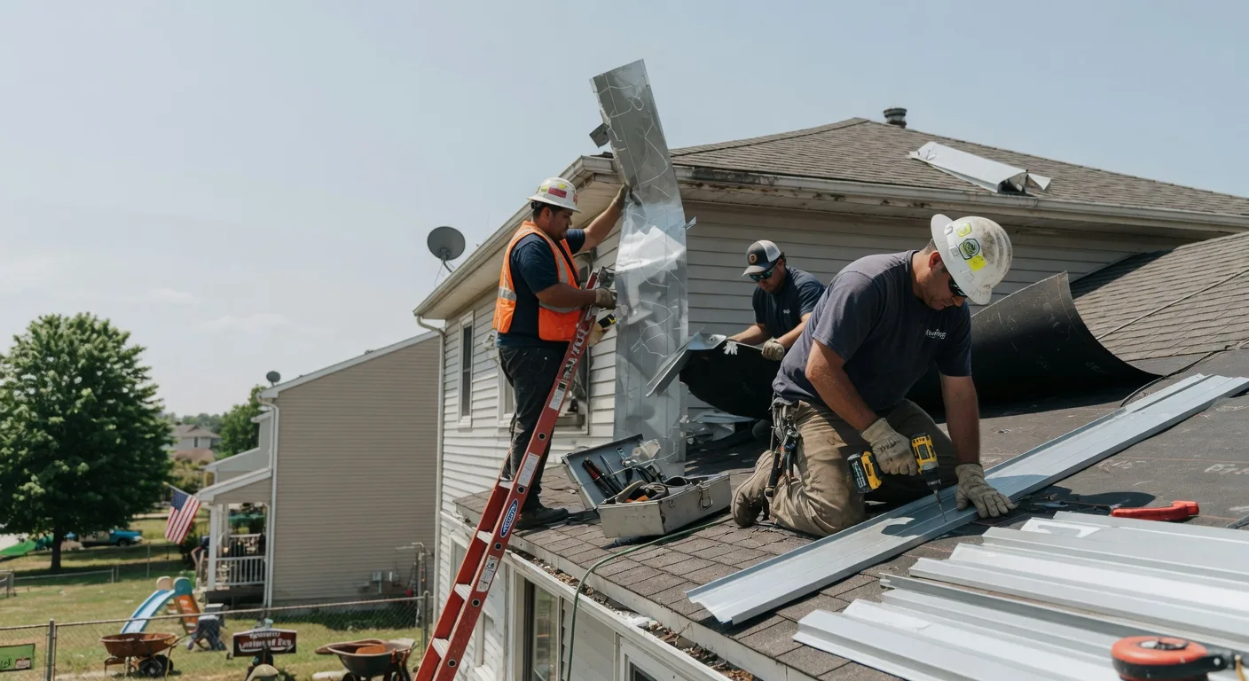 Storm Damage Metal Roof Repair in Pearl City, IL